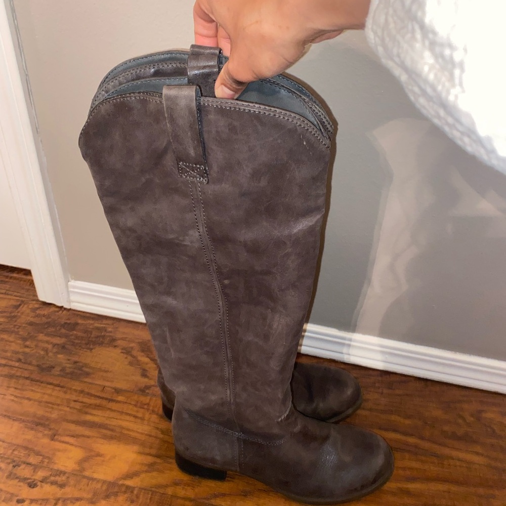 Lucky brand tall leather riding boots size 8.5 hybiscus riding boots
